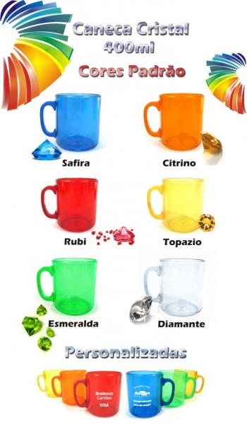 CANECA PLASTICA CRISTAL