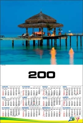 200 - Brasil - Uma Folhinha com Vareta - 36 x 54 cm 